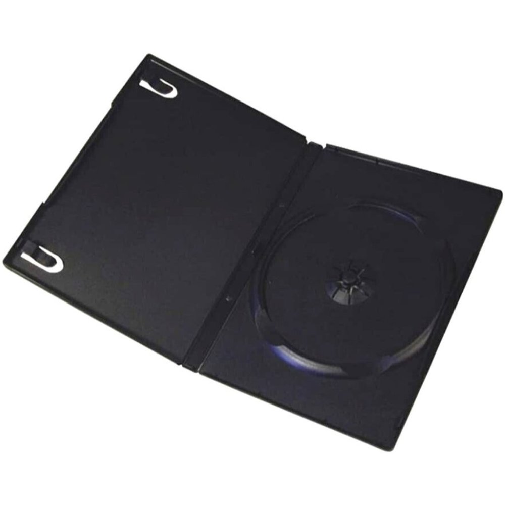 Progo 50 Pack Standard Black Single CD DVD Cases 14MM Movie Music Case Storage